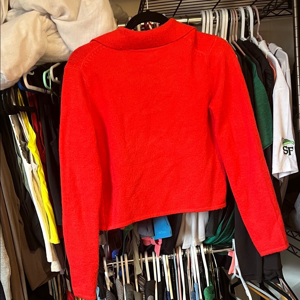 Trendy Red Button Up - Picture 4 of 4